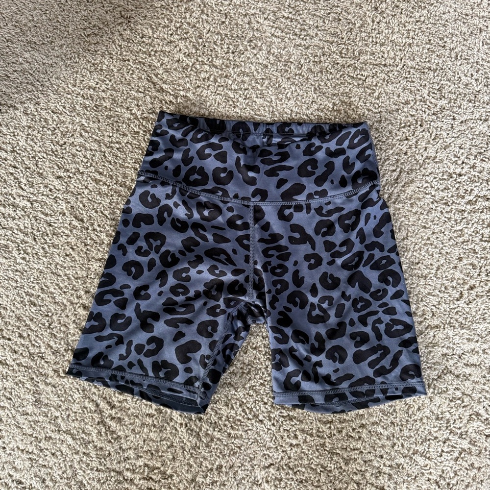 Leopard Print Biker Shorts